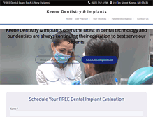 Tablet Screenshot of keenedentistry.com